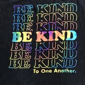 ODM Vintage Style Be Kind To One Another Rainbow Graphic T Shirt 3XL XXXL